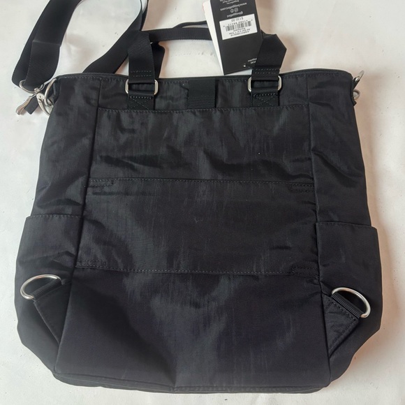 NWT Baggallini All Set 3-in-1 Tote Backpack RFID Travel Bag Black Crossbody New - Picture 3 of 13